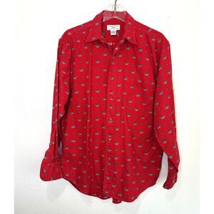 GAP Mens Shirt Medium Mallard Duck Button Up Vintage 80s Outdoor